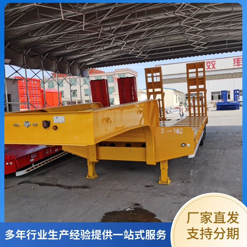 13.75m Низкорамный полуприцеп с двойной пружинной лестницей Низкорамный полуприцеп с односекционной гидравлической лестницей Низкорамный полуприцеп