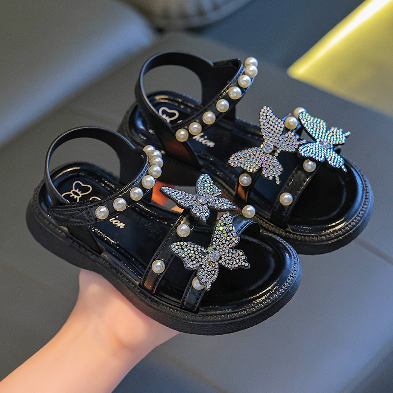 Verano nuevas sandalias de niñas antideslizantes con suela suave sandalias de niños de moda universal arco de viento dulce zapatos princesa