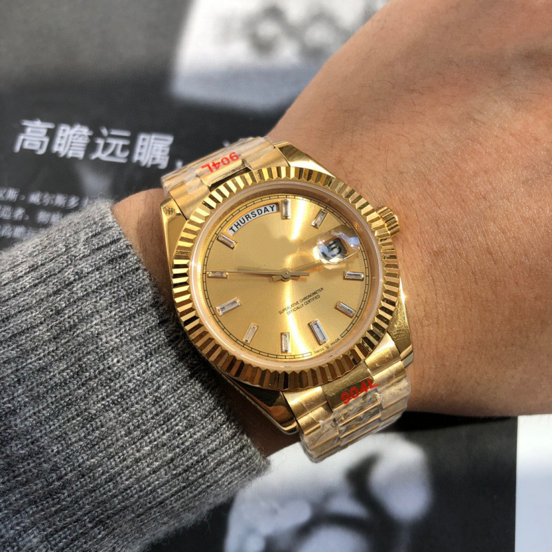 C厂劳家GD日志条钉双历DD全自动机械男手表钢带防水男表外贸代发