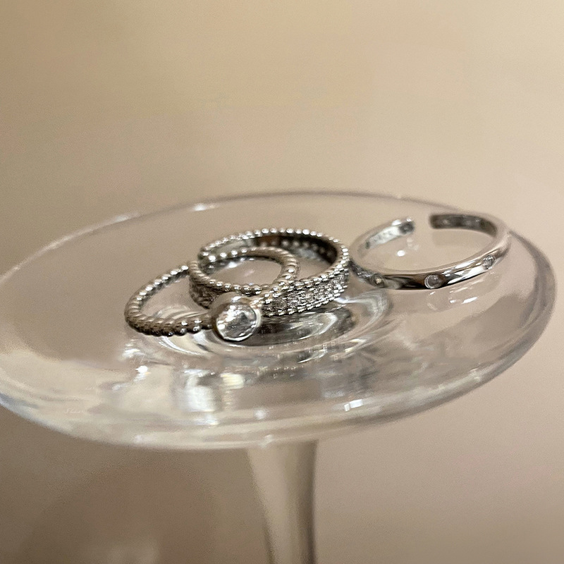 Minimalist Zircon Open Ring For Women, Elegant Niche Design_voghion.com