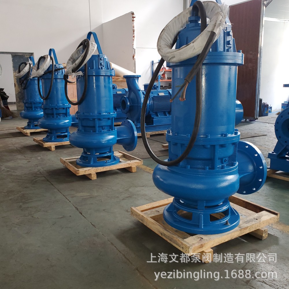 上海文都300WQ800-12-45无堵塞排污泵铸铁潜水泵污水化粪池提升泵