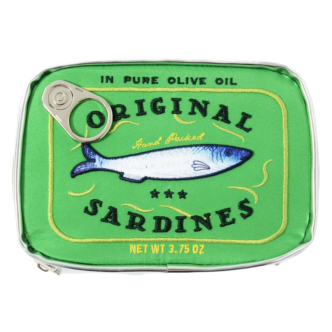 En stock de gran capacidad Linda sardina puede formar bolsa de almacenamiento bolsa de cosméticos creativo gato pescado puede bolsa de cosméticos