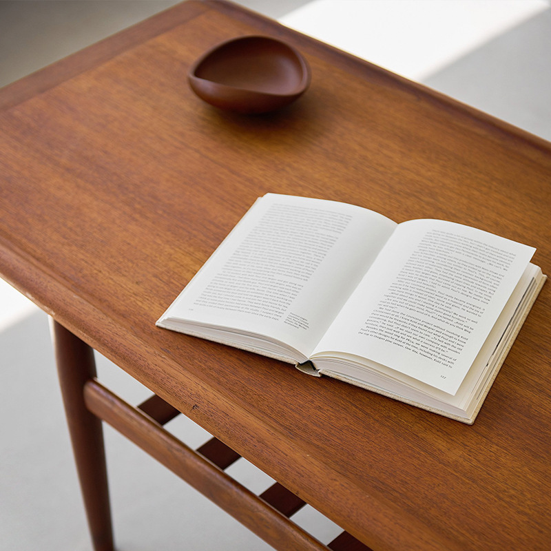 Coffee Table Scandinavian Replica Mcm Furniture Combination Log Danish Style Cherry Wood Solid Wood Corner Table