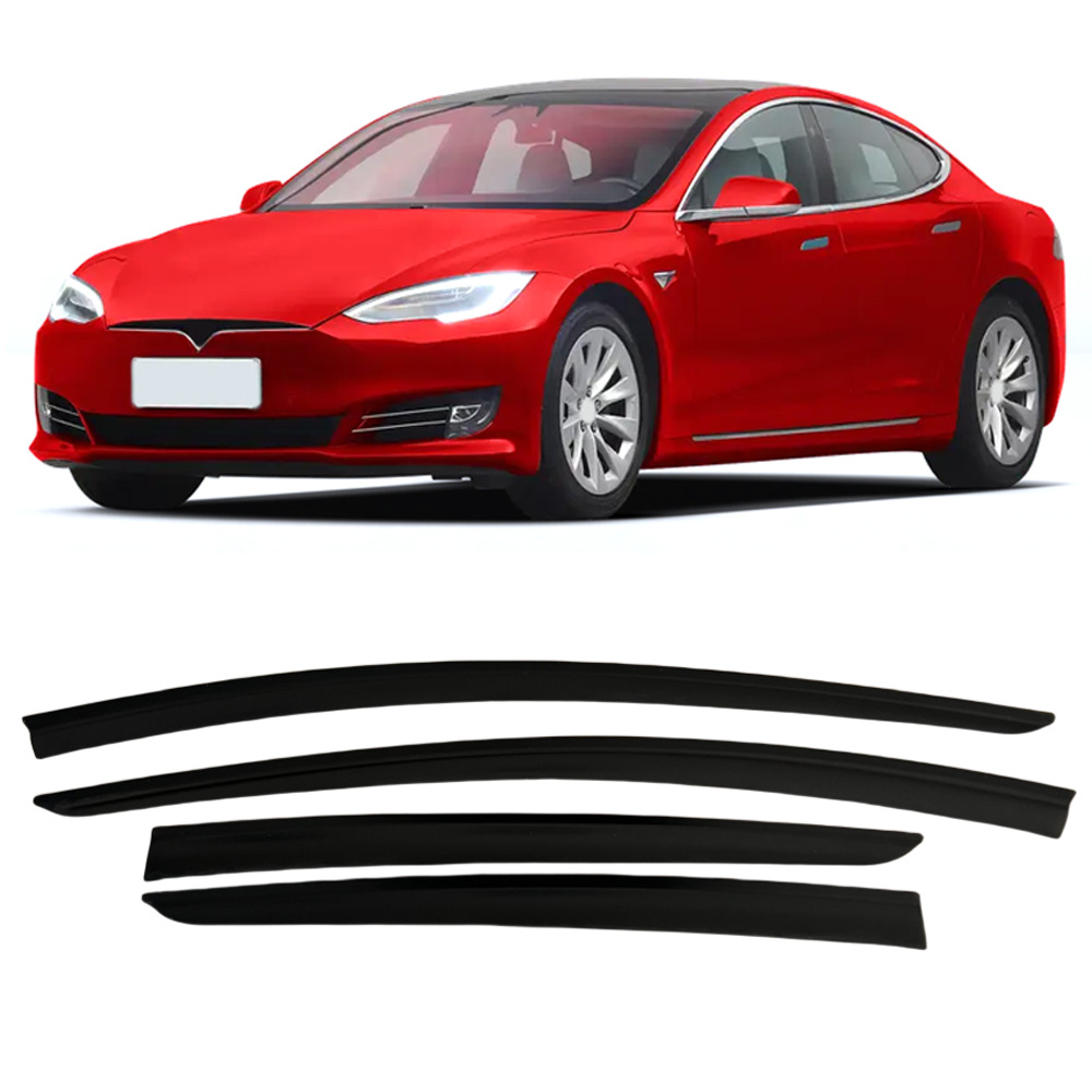 Tesla For Tesla Model S 2019-2023 Window Visor Rain Guard Deflector (Rain shield) - for-tesla-model-s-2019-20234pcs