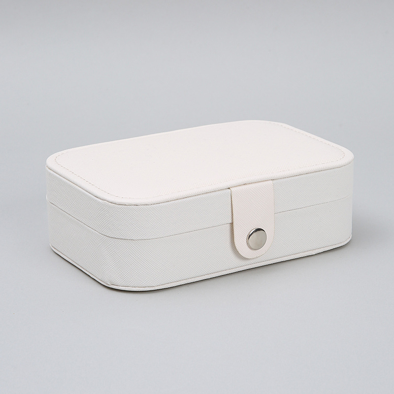 Caja de joyería de alta calidad simple, pendiente, collar, anillo, caja de almacenamiento al por mayor, caja de almacenamiento de joyería antioxidante portátil de doble capa