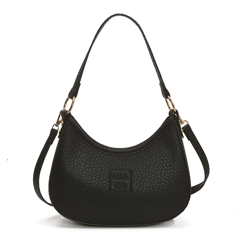 Bolso de moda coreano 2025 verano nuevo bolso femenino moda patrón de lichi bolso de hombro letra simple bolso de mensajero