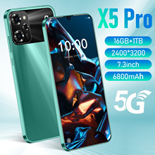 新款跨境X5 Pro7.3英寸2+16G安卓智能5G手机外贸手机源头厂家OZON