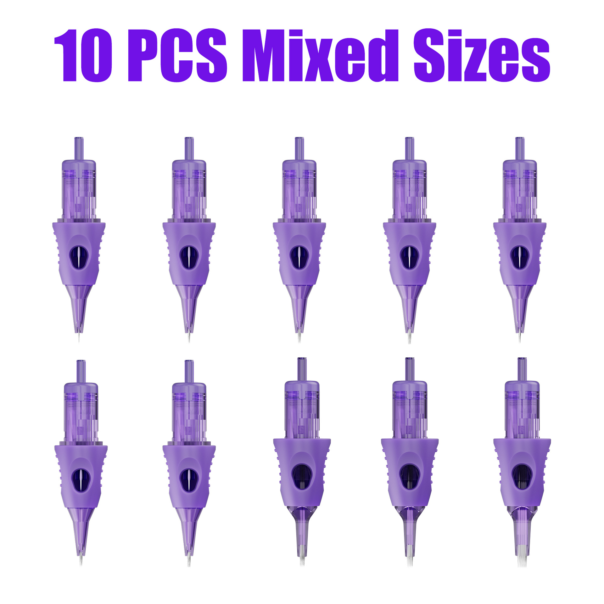 Tuffking Purple Packaging Needle Cross - Border tattoo Needle tatuaje desechable aguja integrada, Corte de alambre, niebla, equipo de tatuaje