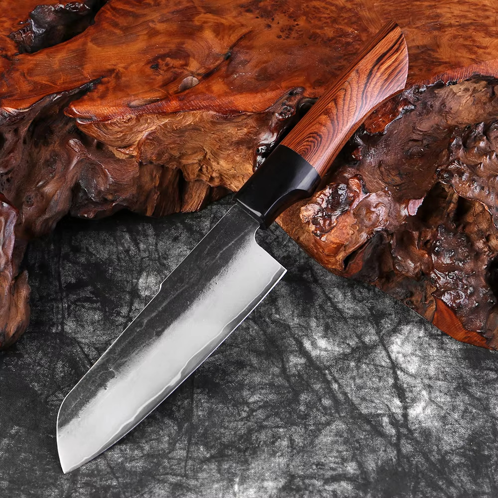 Hand Forged Stainless Steel Fruit Knife Camping Knife Three-in-one Steel Multi-purpose Knife Kitchen Multifunctional Knife Cutting Knife