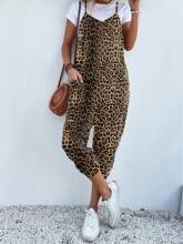 O 38516 Leopard print pocket camisole jumpsuit ���Ʋ������