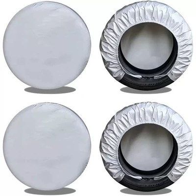 Spare wheel cover | Tire Covers in Various - for-tires-with-diameter-48-58cmwidth-29cm-pack-of-4-oxford-flocked-silver