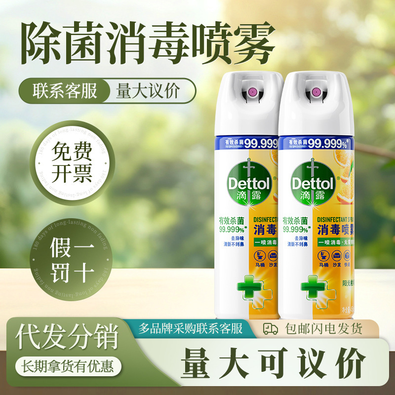 Dettol Disinfectant Spray 454ml Sunshine Citrus Toy Disinfectant 200ml Fresh Lily of the Valley Antibacterial Wholesale Dropshipping