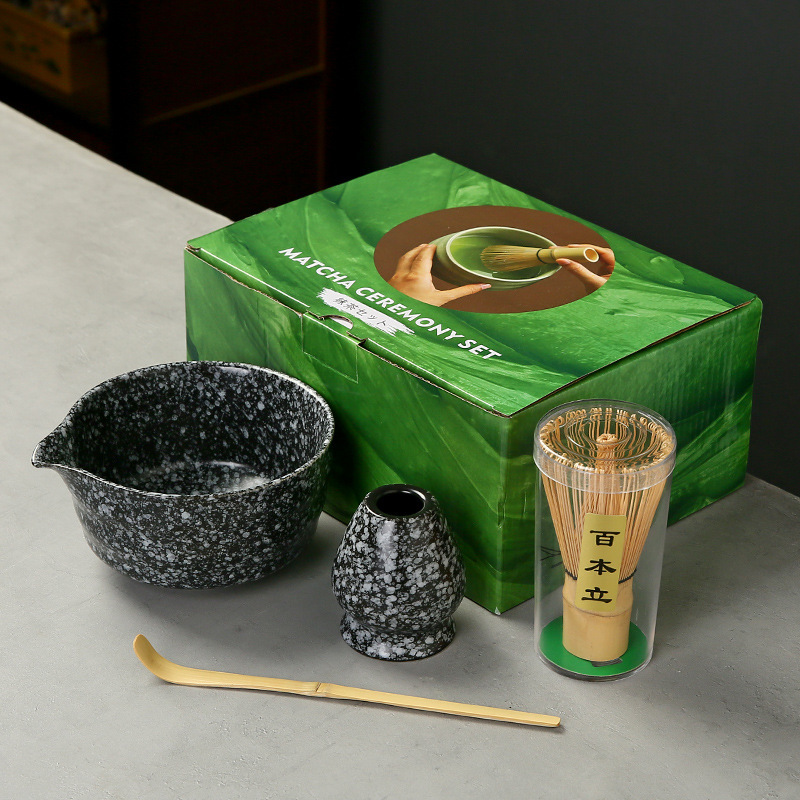 抹茶茶碗日本式抹茶宋代点茶道具陶磁器茶碗カップミキサー抹茶ブラシ茶コップセット|undefined