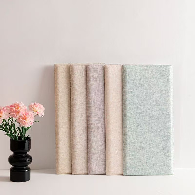 Thickened Anti-Collision Linen Texture Soft Package Stereo Self-Adhesive Wall Sticker Bedside Backrest Tatami Wall Surround Kindergarten Dado