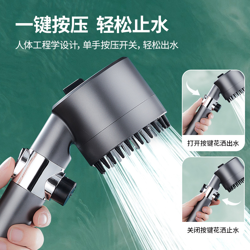 Powerful Boosting 3-Mode Shower Head for Bathroom – Universal Filtered Shower Set with Spray and Rainfall Design