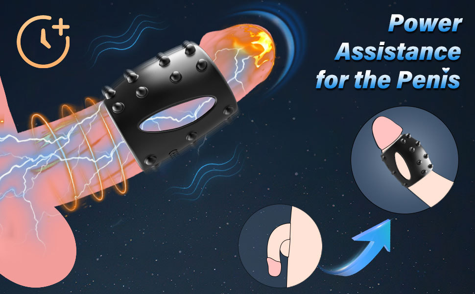 Vibrating Silicone Lock-On Ring, Desensitizing Trainer, Dual-Color Set — detail image 7