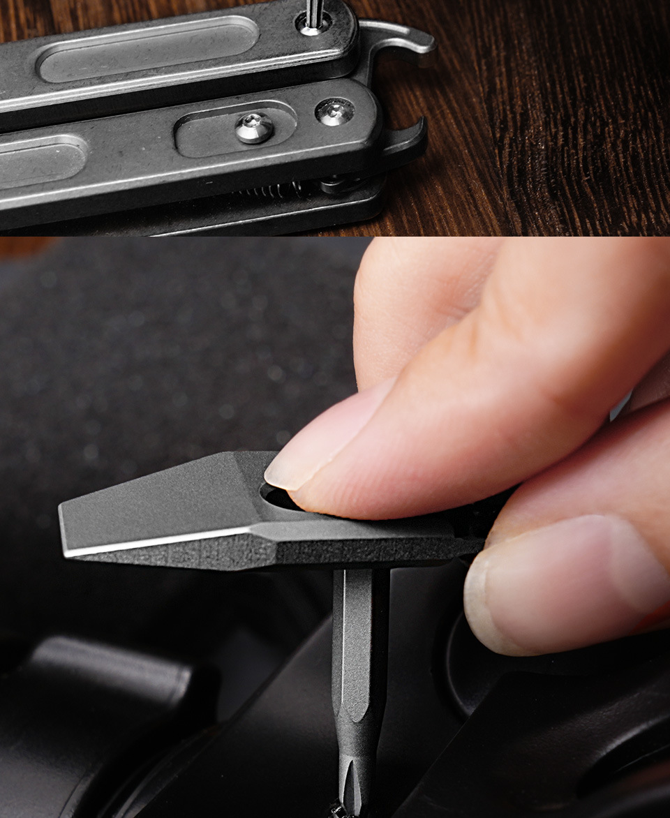 NEUE MINI TC4 Titan Legierung Brecheisen Flaschenöffner Maßstab Sechskantschlüssel EDC Outdoor Werkzeuge Multifunktions Camping Ausrüstung – Detail 13