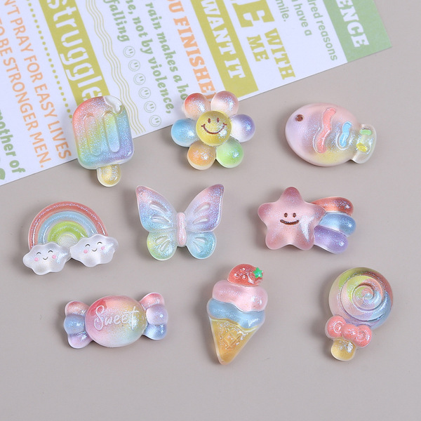 Cartoon rainbow creative cream accessory handmade