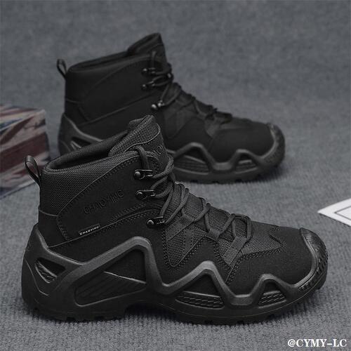 Men's Martin Boots 2024 New Autumn/Winter Thick Sole Durable Outdoor Hiking Climbing Shoes Men's Slip-Resistant Work Fashion Shoes