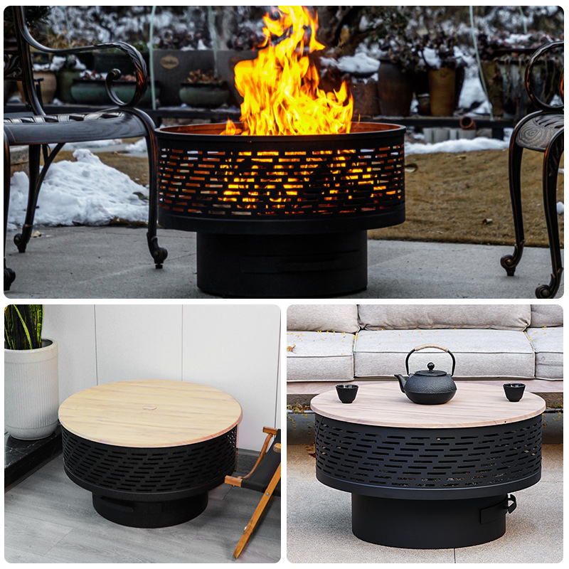 Artesano al aire libre horno Luolai horno de barbacoa de jardín horno de barbacoa de jardín quemador de fuego horno de campamento salvaje