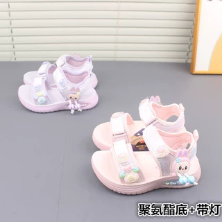 2026夏季新款布布发光亮灯卡通女童凉鞋韩版公主儿童沙滩鞋潮牌