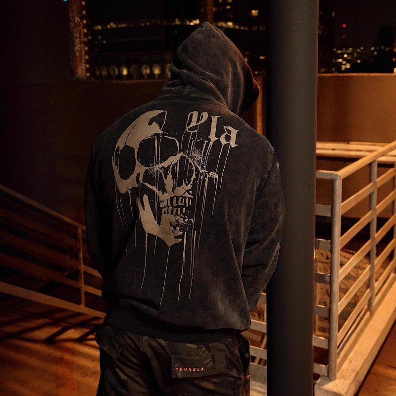 Youngla American New Men's Hoodie Outdoor Running Training Sweatshirt Jogging Sports Fitness Jacket