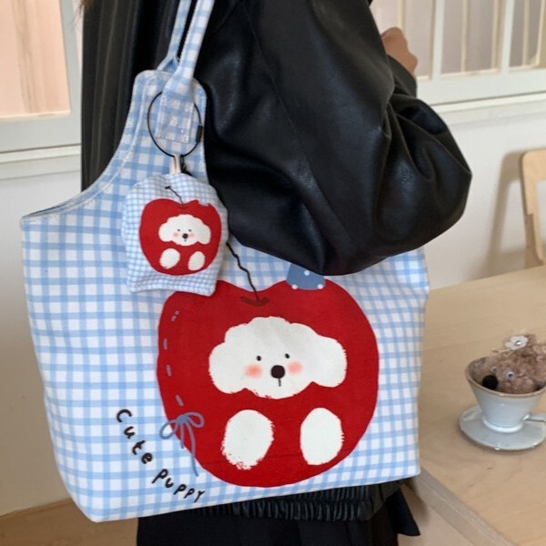 Korean-Style Ins New Trendy High-Appearance Niche Lazy Style Cute Cartoon Apple Tote Bag for Women Lightweight Crossbody Bag Korean-Style Ins New Trendy High-Appearance Niche Lazy Style Cute Cartoon Apple Tote Bag for Women Lightweight Crossbody Bag
