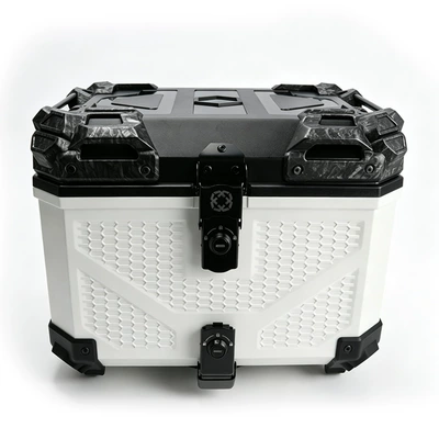 Motorcycle trunk: for Electric Vehicles - 45l-honeycomb-mesh-abs-plastic-tail-box-white