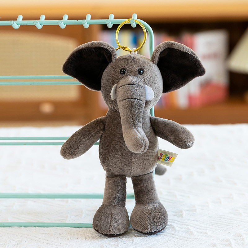 正規版JSQTOYSジャングル動物のぬいぐるみが可愛いキーホルダーに飾られています。|undefined