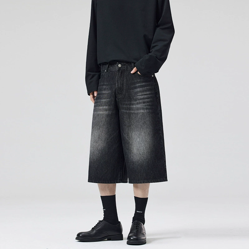 Summer jeans, American style, loose straight fit