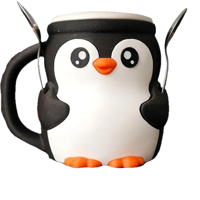 Cute Penguin Ice Cream Pint Holder  可爱的企鹅冰淇淋品脱架|undefined
