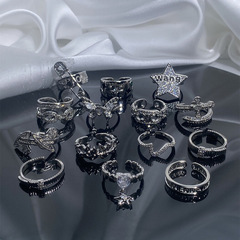 新款別針土星鑲鑽戒指小眾設計個性輕奢流高級指環鋯石冷淡風指環