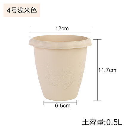 Alice Ceramic Imitation Long Basin Relief Flower Pot Alice Balcony Plastic Thickened Resin Round Succulent Flower Pot