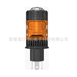 跨境专供H4汽车灯直插式LED透镜大灯超亮聚光远近一体式灯泡