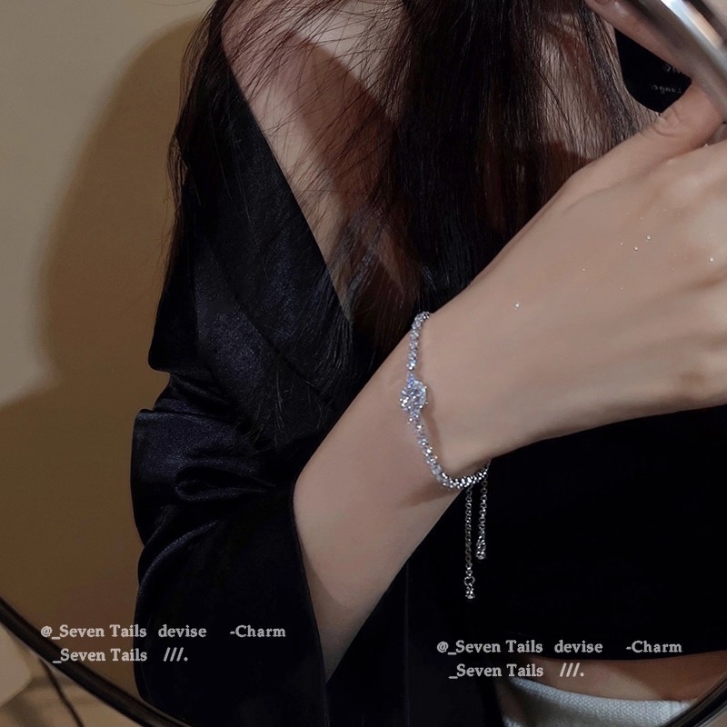 银光闪闪~满钻设计小众高级感手链2025年新款女生轻奢ins风手环|undefined