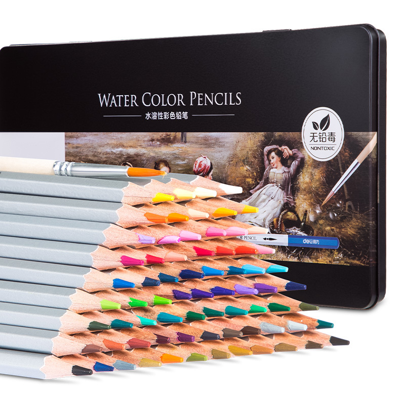 Caja de hierro de Detox color pincel de color soluble en agua pincel de color pincel de color pincel de color 48 color