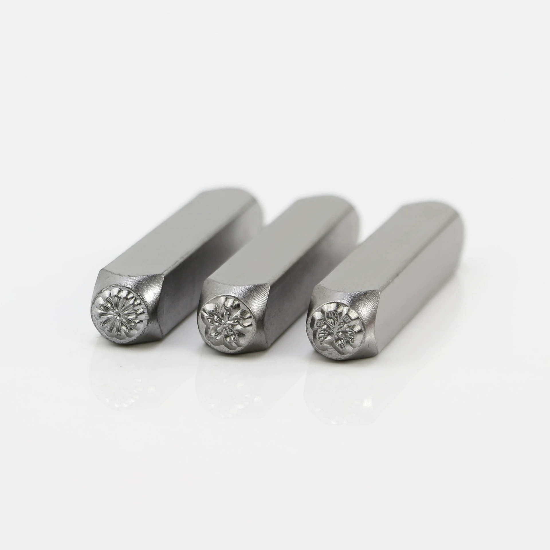 6mm 12шт Цветок-формы сталь печать кожа сталь печать буква печать diy кожа резьба серебро украшение инструмент инструмент