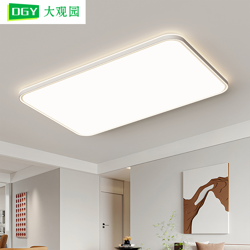 Lámpara de techo de la sala de estar de atmósfera moderna y simple sin huecos para proteger los ojos luminaria principal doméstica brillante luminaria ultrafina Zhongshan 578L