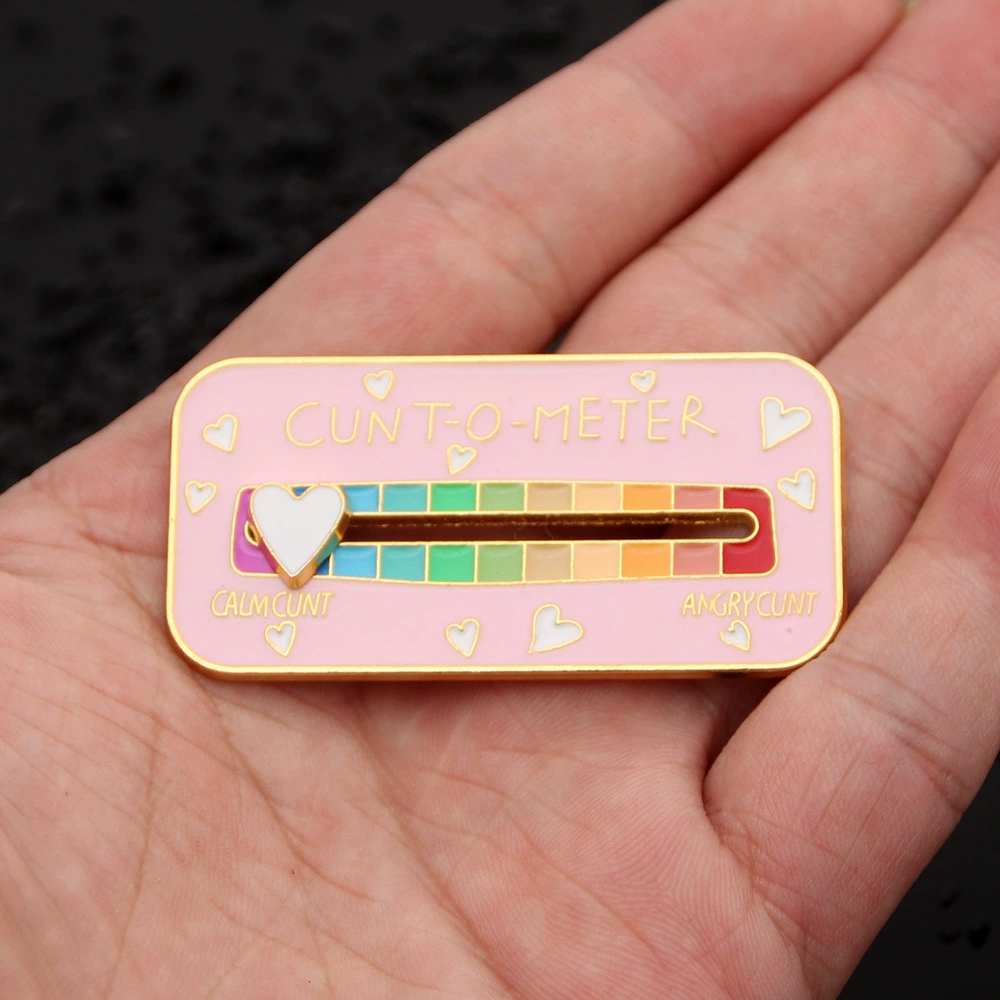 Rainbow emotional adjustable keychain, badge, brooch