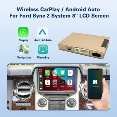 Wireless Carplay/HiCar/Android Auto compatible with Ford Sync2 system 8inch screen upgrade decoder