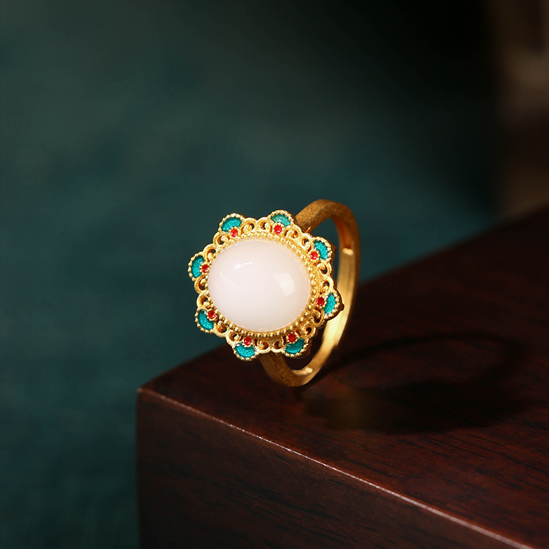 Summer retro ethnic painted enamel