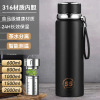 Capacious high quality handheld portable glass suitable for men and women, cup stainless steel with glass