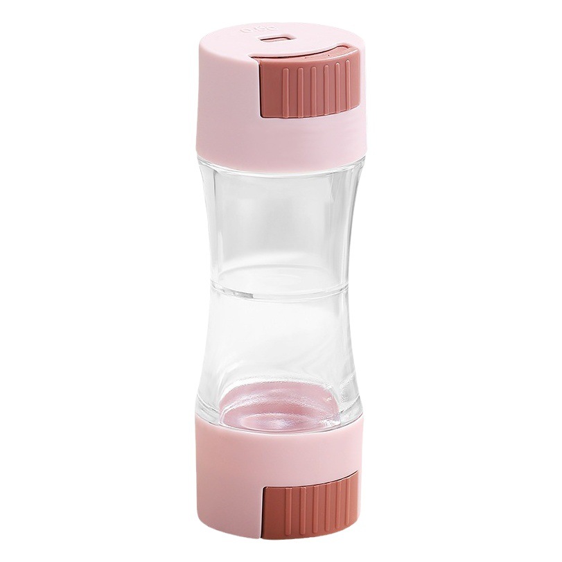 Botella de control de sal frasco de condimento botella de condimento de control de sal cuantitativa de doble cabeza botella sellada tienda departamental gadget de cocina botella de condimento de sal