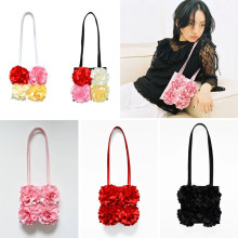 韩国设计师pianforotherday花朵包 2024夏季新款玫瑰花单肩腋下包