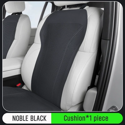 and Breathable Thin Car | Seat cushion, seat cover - noble-black-nappa-punch-style-cushion-1-piece