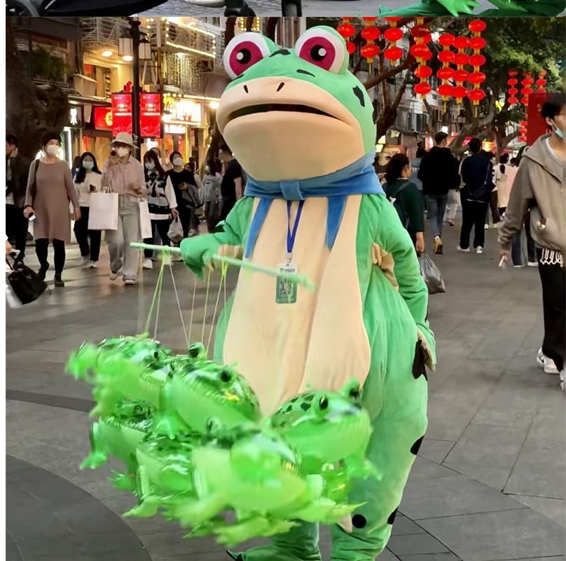 网红青蛙气球批发充气青蛙发光蛤蟆青蛙崽充气迷你小青蛙厂家详情11