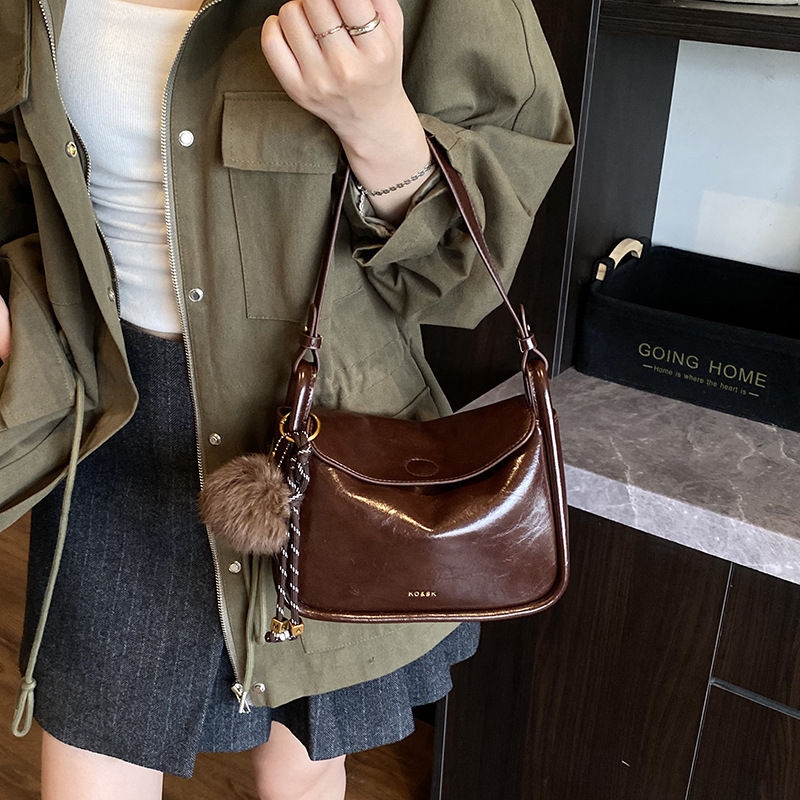 秋冬季复古小众手提包小拎包女2025新款简约小方包百搭单肩斜挎包|undefined