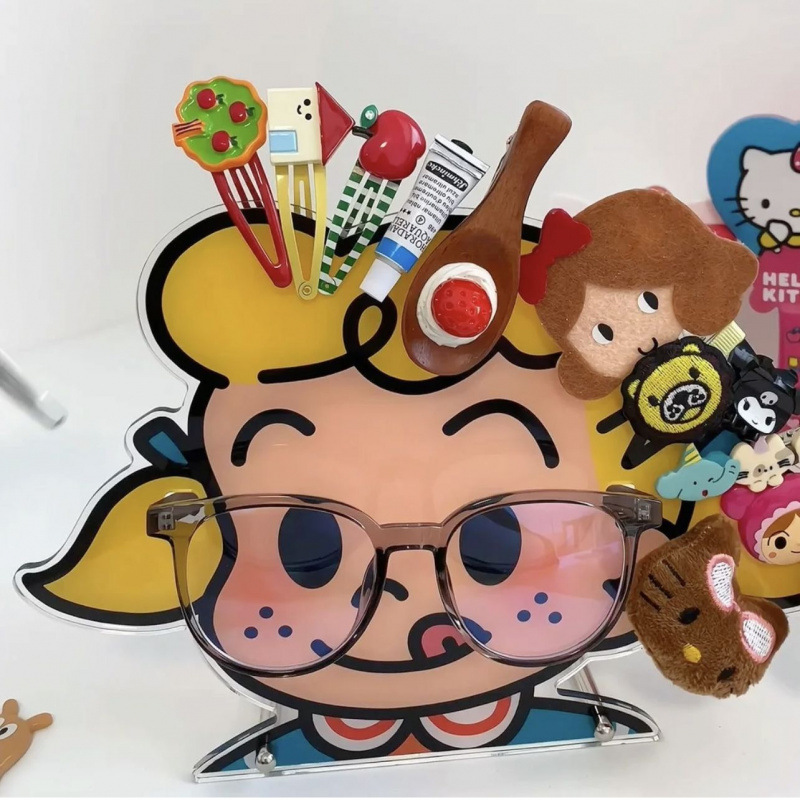 New Glasses Holder Hairpin Storage Rack Acrylic Cute Home Multi-Functional Display Desktop Decoration Ornaments