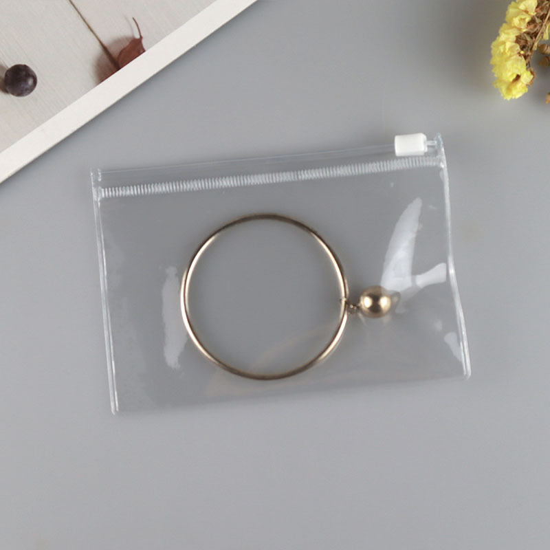 Pvc transparente bolsa de cremallera bolsa de almacenamiento de joyas Wenwan ziplock bolsa Buda cuentas pulsera bolsa de embalaje caja ciega almacenamiento