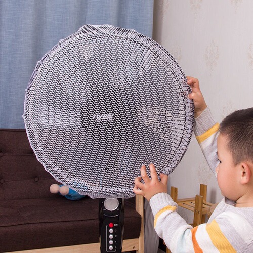 Safety cover for electric fan, full wrap, child-proof hand protection fan net, dust-proof protective screen, home use fan dust filter cover